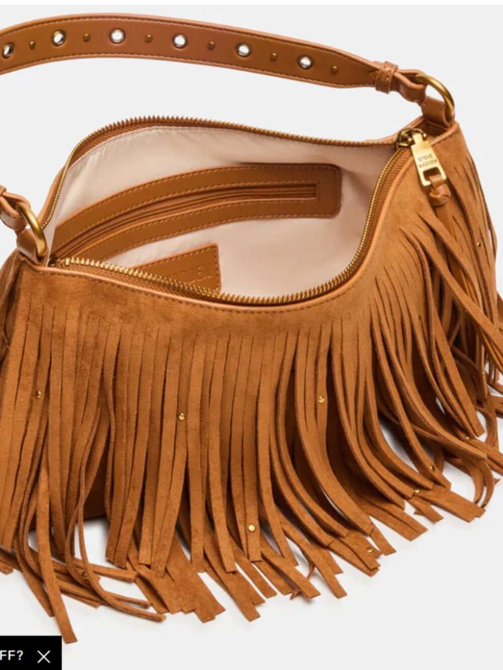 Boheme Bag Tobacco Fringe Shoulder Bag by Steve Madden - Picture 4 of 4